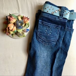 👖Vanilla Star Girls Jeans and Blue Belt Combo
